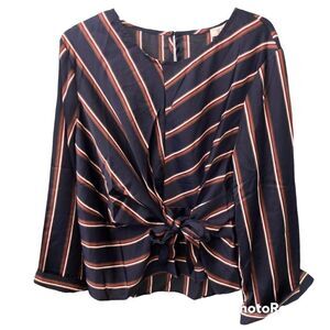 UMGEE Striped Long Sleeve Blouse